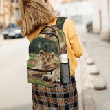 yanfind Children's Backpack Outdoors Cute Big Cat Cub Wild Lion Wildlife Preschool Nursery Travel Bag