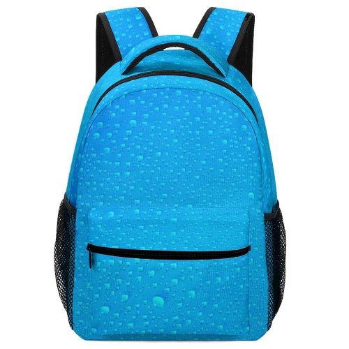 yanfind Children's Backpack Bubbles Drops Glass Dew H O Condensate Aqua Turquoise Azure Electric Preschool Nursery Travel Bag