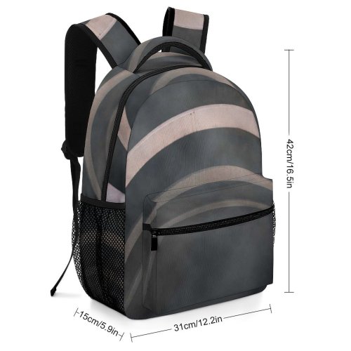 yanfind Children's Backpack Dark Visual Design D Artistic Creativity Curve Lightroom Abstract Outdoors Round Creative Preschool Nursery Travel Bag