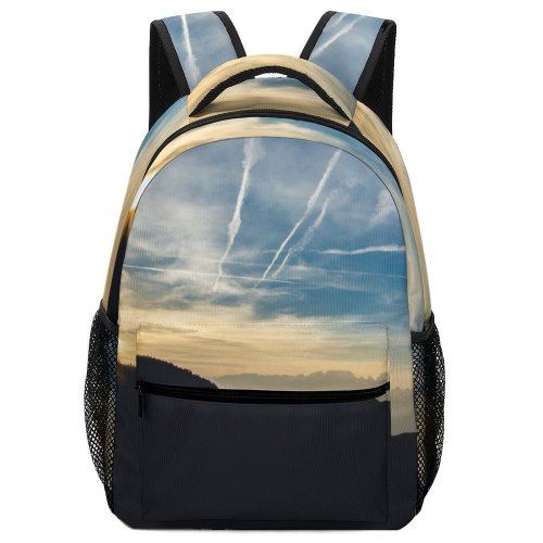 yanfind Children's Backpack Cloud Sky Outdoors Trentino Alto Adige Tyrol Italy Sunset Landscape Silhouette  Ray Preschool Nursery Travel Bag