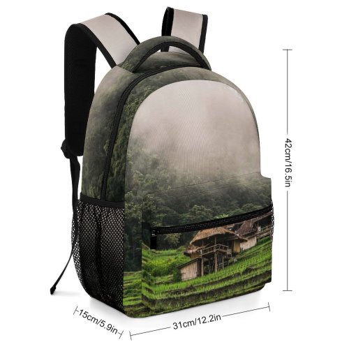 yanfind Children's Backpack Field Grassland Outdoors Countryside Paddy Plant Vegetation Mueang Pan Land Rainforest Tree Preschool Nursery Travel Bag