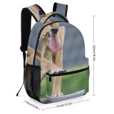 yanfind Children's Backpack  Dog Little Grass Portrait Pet Fur Outdoors Training Cute Summer Puppy Preschool Nursery Travel Bag