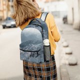 yanfind Children's Backpack Frozen Winter Fog Adventure Landscape Daylight December Hike Snow Climb Snowy Foggy Preschool Nursery Travel Bag