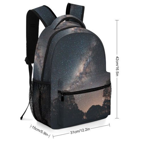 yanfind Children's Backpack Dark Exploration Forest Astrology Scenery Astrophotography Evening Milky Space Nebula Galaxy Cosmos Preschool Nursery Travel Bag