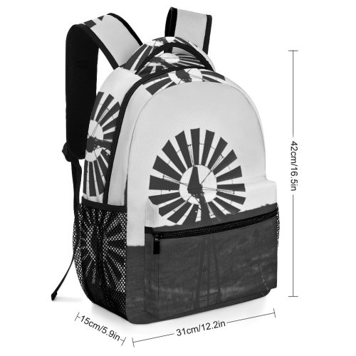 yanfind Children's Backpack Engine Field  Grass  Rural Motor Machine Free Architecture Country Preschool Nursery Travel Bag