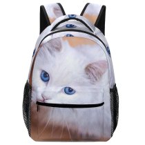 yanfind Children's Backpack Cat Pet Siamese Kitten Fur  Manx Portrait Whiskers Preschool Nursery Travel Bag