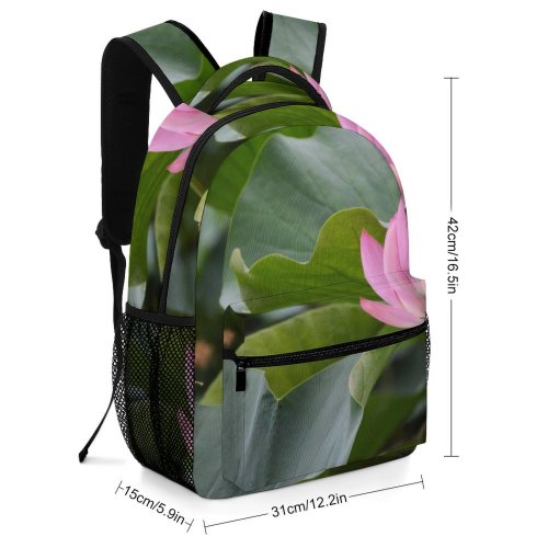 yanfind Children's Backpack Flower Leaves Leaf Flora Plant Colour Tranquil Peace Pond Lili Floral Preschool Nursery Travel Bag