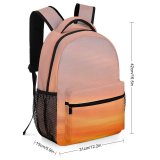 yanfind Children's Backpack Golden Scenery Clouds Sunset Sight Peaceful Sunrise Tranquil Outdoors Hour Scenic Preschool Nursery Travel Bag