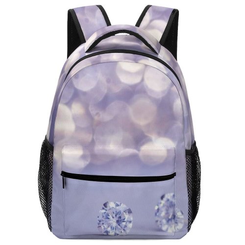 yanfind Children's Backpack  Focus Photo Shinny Design Shining Crystal Accessory Diamonds Precious Macro Sparkling Preschool Nursery Travel Bag