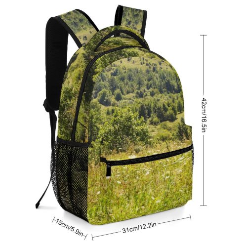 yanfind Children's Backpack Landscape Rural Romania Countryside Plant Pasture Zentravel Plants Farm Pictures Grassland Preschool Nursery Travel Bag
