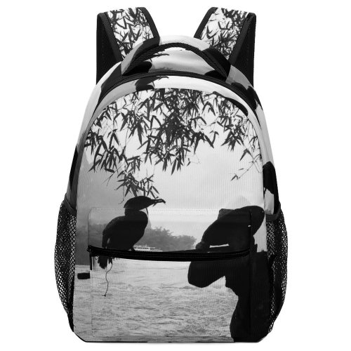 yanfind Children's Backpack Backlit Raven Wood Pelican Elderly Stick Facial Wildlife Cormorant Boat River Hat Preschool Nursery Travel Bag