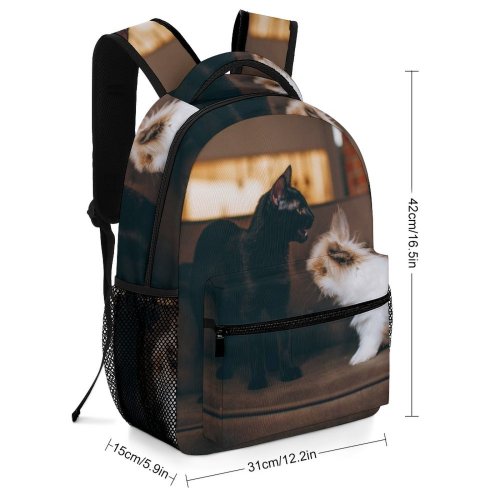 yanfind Children's Backpack Furniture Home Room Kitten Pedigree Whiskers Dog Cute Adorable Sit Puppy Cat Preschool Nursery Travel Bag