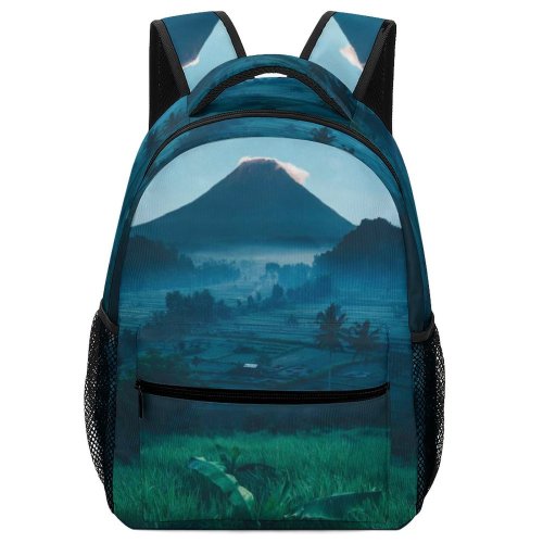 yanfind Children's Backpack Farm Mother Grass Landscape Farmland Field Outdoors Scenic Crop Volcano Preschool Nursery Travel Bag