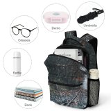 yanfind Children's Backpack Woods Deer Fall Alone Train Trees Wild Preschool Nursery Travel Bag