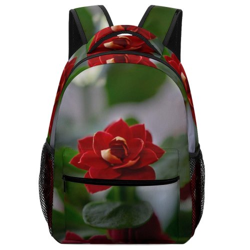 yanfind Children's Backpack Flower Plant  Rose Geranium Lonely Macro Leaf Stock Preschool Nursery Travel Bag