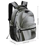yanfind Children's Backpack Grey Plant Leaves Flora Indoor Flower Abstract Preschool Nursery Travel Bag