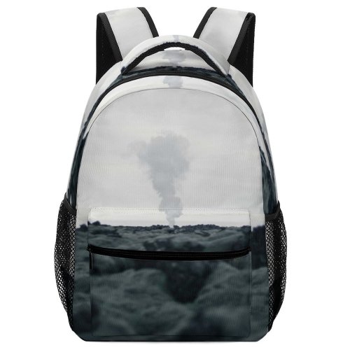 yanfind Children's Backpack Eruption Fjords Pictures Winter Outdoors Travelling Grey  Lagoon Free Heavy Preschool Nursery Travel Bag