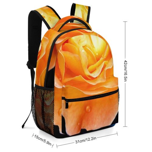 yanfind Children's Backpack Flower Rose  Flora Plant Light Waterdrop Bloom Public Domain Preschool Nursery Travel Bag