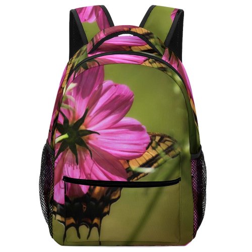 yanfind Children's Backpack Flower  Geranium Plant Andrena Bee Hornet Insect Invertebrate  Honey Pollen Preschool Nursery Travel Bag