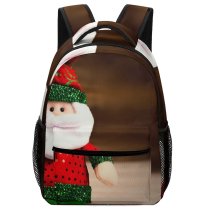 yanfind Children's Backpack Cute Wood Child Santa Winter Christmas Decoration Wooden Plush Fun Preschool Nursery Travel Bag