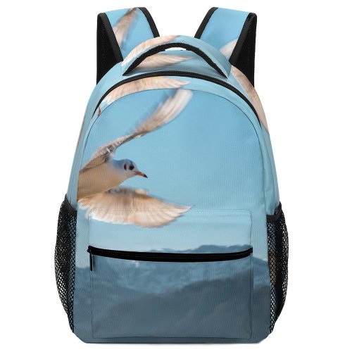 yanfind Children's Backpack Freedom Seagull Sunset Austria Landscape Daylight Avian Travel Light Landing Plumage Preschool Nursery Travel Bag