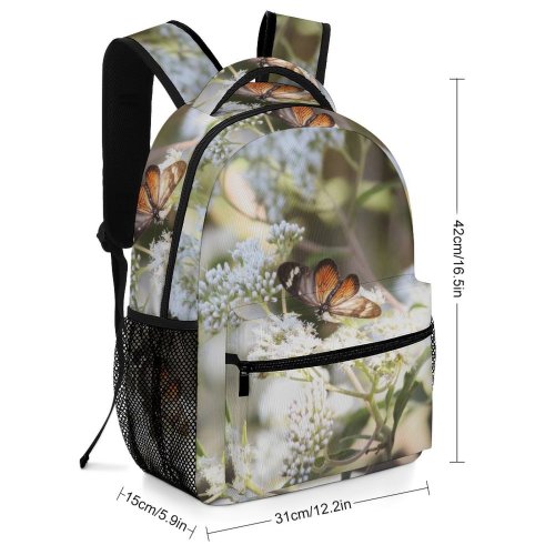 yanfind Children's Backpack Bee Honey Insect Invertebrate Plant Butterfly Monarch  Flower Apiaceae Grey Preschool Nursery Travel Bag