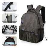 yanfind Children's Backpack Floral Plant Crocus Pictures Grey Healing Free Depressed Flower Petal Geranium Preschool Nursery Travel Bag