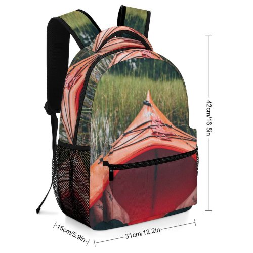 yanfind Children's Backpack Grass Boat Leisure Trees Clouds Preschool Nursery Travel Bag