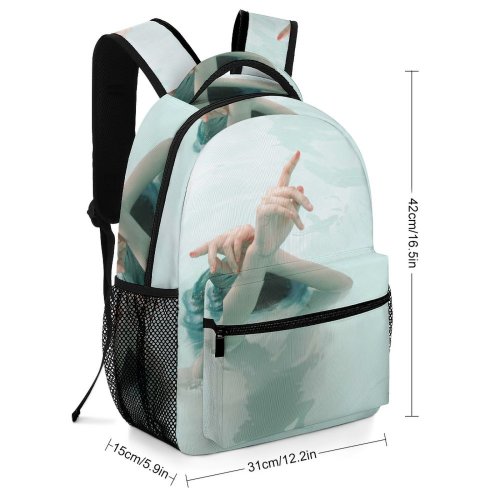 yanfind Children's Backpack Female Photoshoot Model Girl Fingers Leisure Ripples Underwater Hands Submerged Preschool Nursery Travel Bag