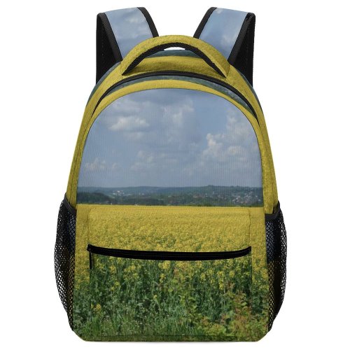 yanfind Children's Backpack Field Grassland Outdoors Countryside Farm Meadow Rural Poland Cloud Sky Bed Cultivation Preschool Nursery Travel Bag