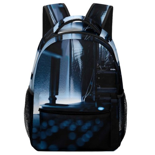 yanfind Children's Backpack  Focus  Technology Electronics Dark Pc Cpu Contemporary Lights Device Preschool Nursery Travel Bag