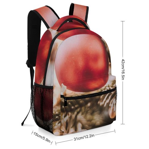 yanfind Children's Backpack Abies Pine Plant Creative Spruce Pictures Tree Ornament Light Fir Bokeh Preschool Nursery Travel Bag