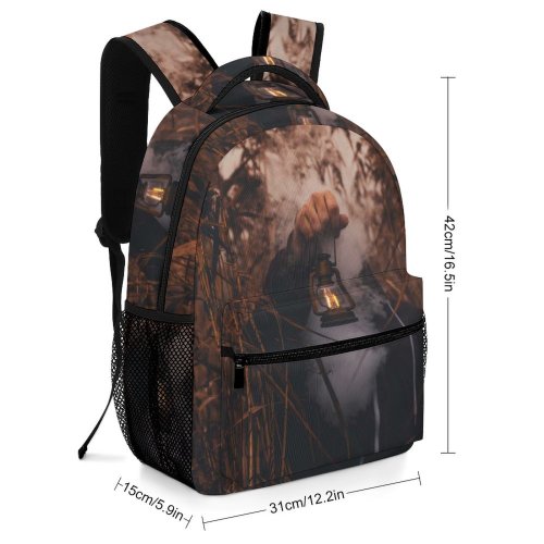 yanfind Children's Backpack Grass Landscape Outdoors Flame Lamp Preschool Nursery Travel Bag