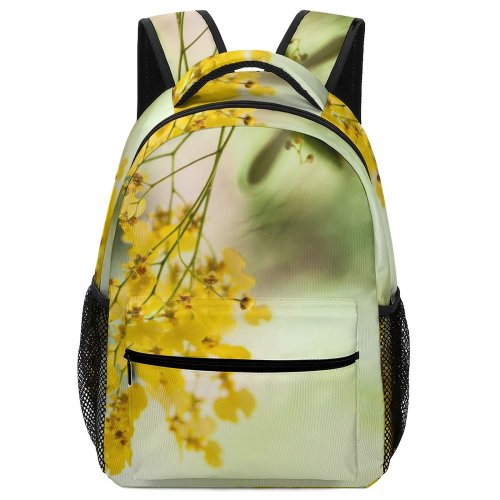 yanfind Children's Backpack Flower Plant  Pollen Apiaceae Vegetation Orchid Botanical Greenery Forest Artsy Garden Preschool Nursery Travel Bag