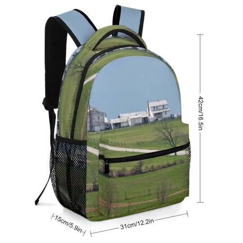 yanfind Children's Backpack Grass Plant Field Grassland Outdoors Countryside Lawn Rural Mound Farm Tree Meadow Preschool Nursery Travel Bag