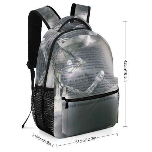 yanfind Children's Backpack  Art Twinkle Words Christmas Design Abstract Shining Sparkle Lights Preschool Nursery Travel Bag