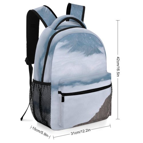 yanfind Children's Backpack Landscape Peak Pyrénées High Slope Pictures Cloud Outdoors Snow  Pyrenees Preschool Nursery Travel Bag