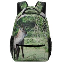 yanfind Children's Backpack Outdoors Africa Deer Forest Horn Antelope Grass Trees Safari Fur Wild Preschool Nursery Travel Bag