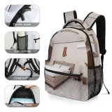 yanfind Children's Backpack Family Simplicity Tourism Trading Design Lamp Home Wood Travel Room Wooden Bed Preschool Nursery Travel Bag