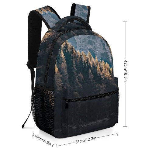 yanfind Children's Backpack Forest Scenery Landscape Peaceful Lakeside Tranquil Scenic Idyllic Lake Trees Preschool Nursery Travel Bag