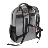 yanfind Children's Backpack Grey Pet Shorthair Outdoors City Ocicat Haired Street Felidae Kitten Tabby Whiskers Preschool Nursery Travel Bag