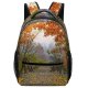 yanfind Children's Backpack Leaf Plant Pictures Outdoors Tree Season October Flower Vegetation Leaves Preschool Nursery Travel Bag