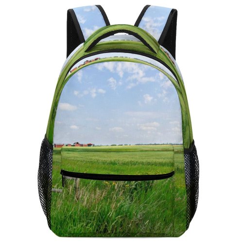 yanfind Children's Backpack Field Grassland Outdoors Countryside Land Farm Meadow Rural Grass Plant Landscape Preschool Nursery Travel Bag