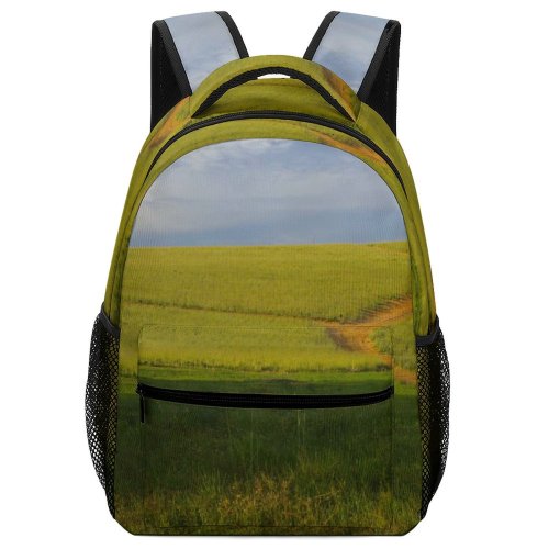 yanfind Children's Backpack Field Grassland Outdoors Countryside Land Grass Plant Landscape Farm Meadow Rural Scenery Preschool Nursery Travel Bag