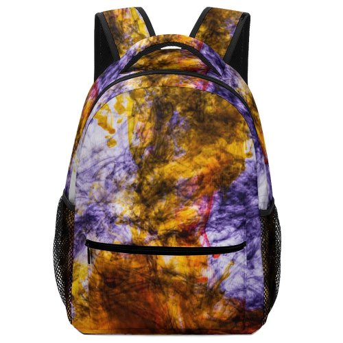 yanfind Children's Backpack Explosion Creative Concept Liquid Watercolor Macro Pigment Isolated Free Art Texture Preschool Nursery Travel Bag