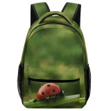 yanfind Children's Backpack  Bug Insect Little Dots Beetle Grass Ladybug Growth Garden Outdoors Summer Preschool Nursery Travel Bag