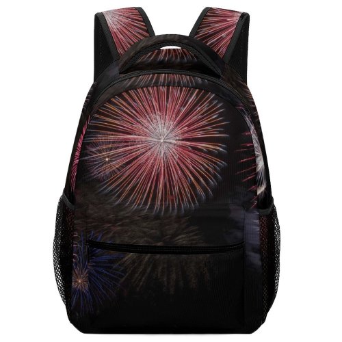 yanfind Children's Backpack Festival Lights Fireworks Colorful Fourth Sparkling Th Eve July Sky Year Preschool Nursery Travel Bag