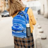 yanfind Children's Backpack  Clear Aqua Smooth Drop  Droplets Wave Motion Texture Bubble Drops Preschool Nursery Travel Bag