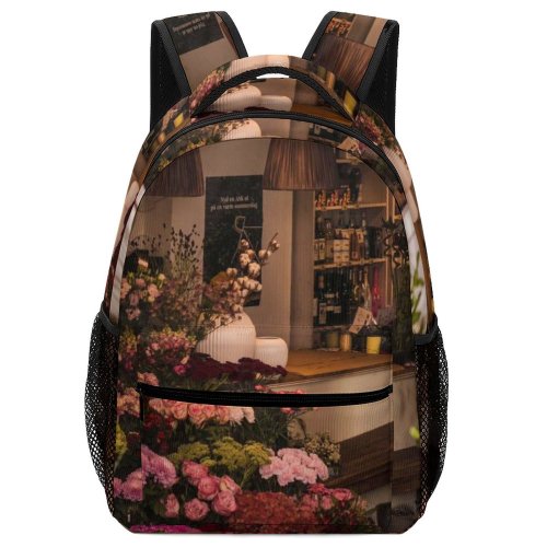 yanfind Children's Backpack  Focus Flowers  Doorway Bunch Entrance Assorted Roses Bouquets Garden Arrangement Preschool Nursery Travel Bag