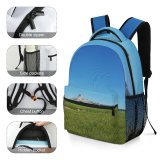 yanfind Children's Backpack Field Grassland Outdoors Countryside Farm Rural Meadow Landscape Scenery Pasture Land Grass Preschool Nursery Travel Bag